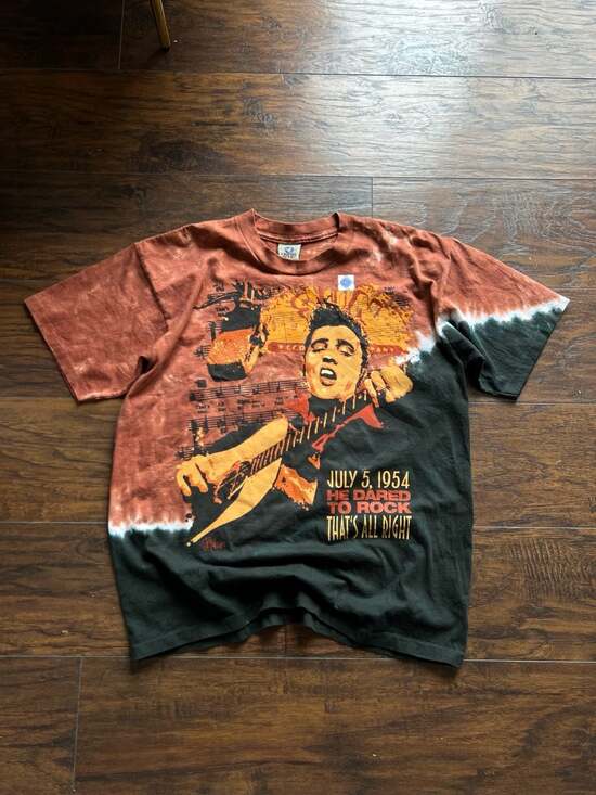 Liquid Blue Other - Liquid Blue Elvis Presley July 5, 1954 He Dared to Rock Tie Dye T-Shirt